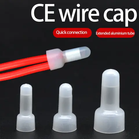 120 Pcs Closed End Crimp Connectors, 22-16/16-14/12-10 Gauge Crimp Cap Kit, Nylon Insulated Closed End Crimp Terminals Connector