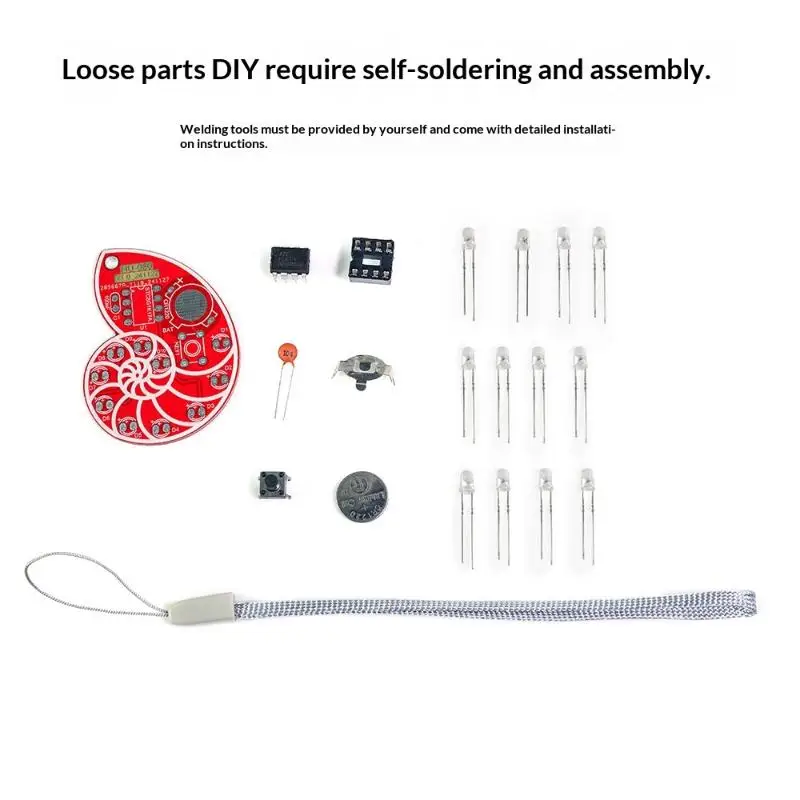 LED Shell Flowing Light Kit With Colorful Flashing Effects And DIY Welding Practice Function Perfect For Electronic Hobbyists