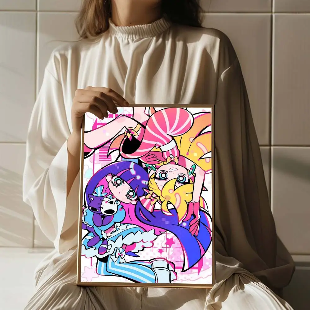 Anime P-Panty And Stocking With Garterbelt Prints and Posters Waterproof Paper Sticker Coffee House Bar Posters Wall Stickers