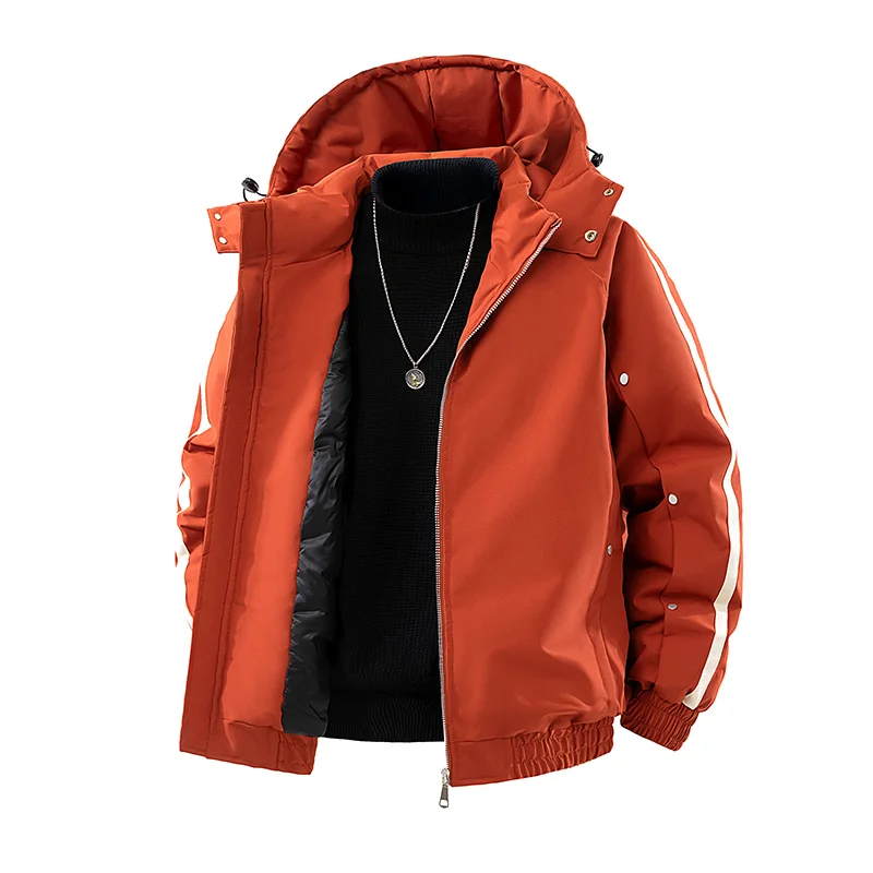 شتاء جديد مقنعين يندبروف ودافئة أسفل سترة مريحة عصرية تنفس عالية الجودة الرجال سترة مقاومة للبرد #3