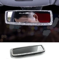 Espejo retrovisor HD Universal para Interior de coche, decoración, abalorio de cristal ostentoso, adorno para espejo retrovisor de diamante, accesorios para automóvil para mujer