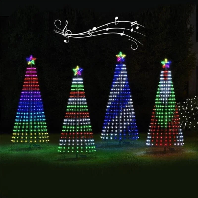 Christmas LED Light String Show Outdoor Christmas Tree Light Show Christmas Decorative Lights Outdoor Garden Decoration