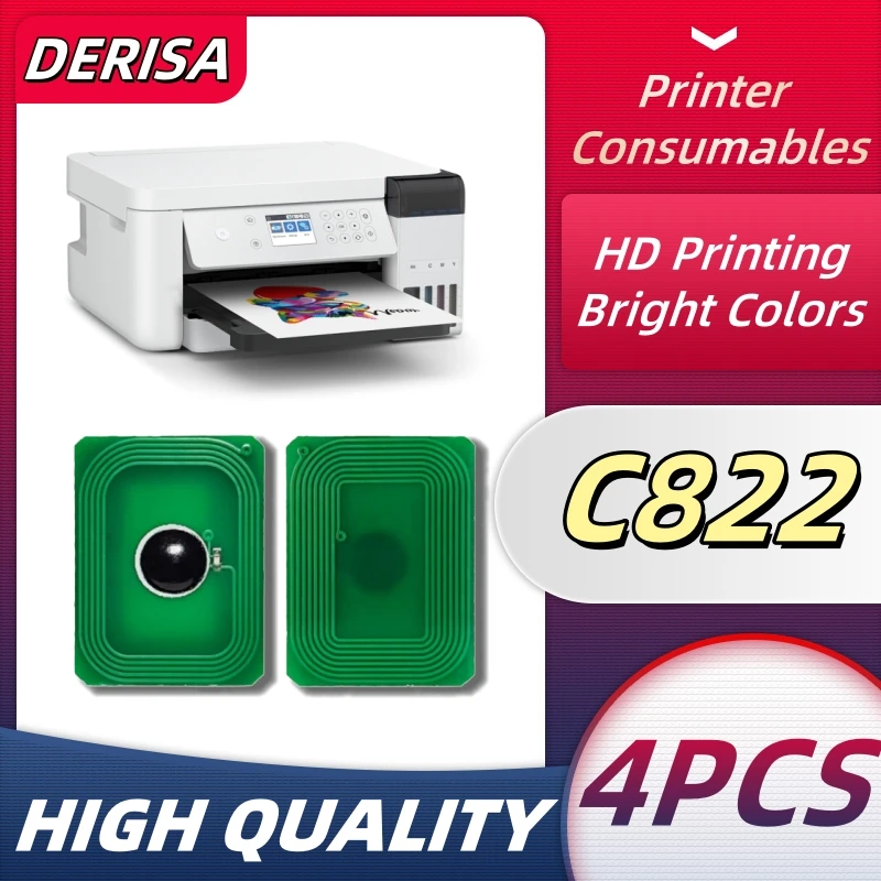 

4PCS Toner Chip For OKI C822 C822dn C822n Toner Cartridge Chip 44844616 44844615 44844614 44844613