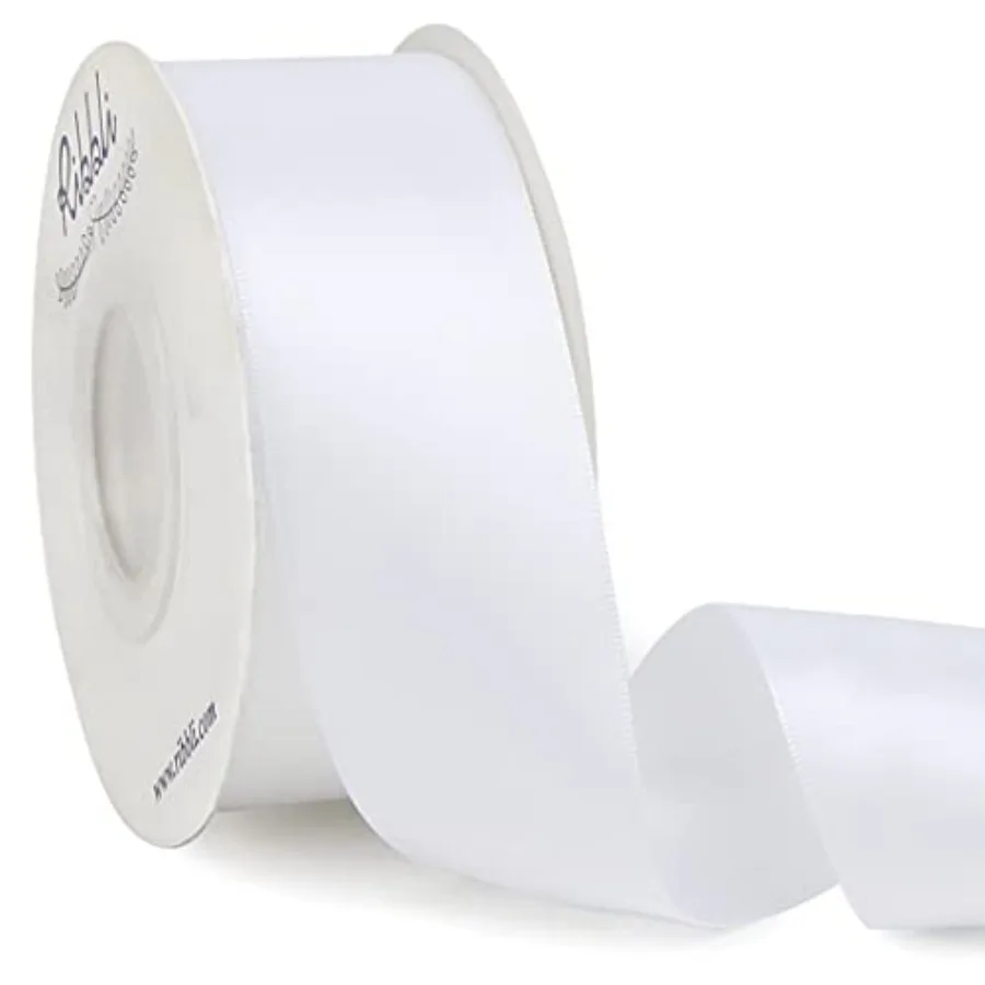 

Double Faced Satin Ribbon, 1.5 Inches Wide, 25 Yards Long, Smooth for Wedding, Floral & Gift Wrapping