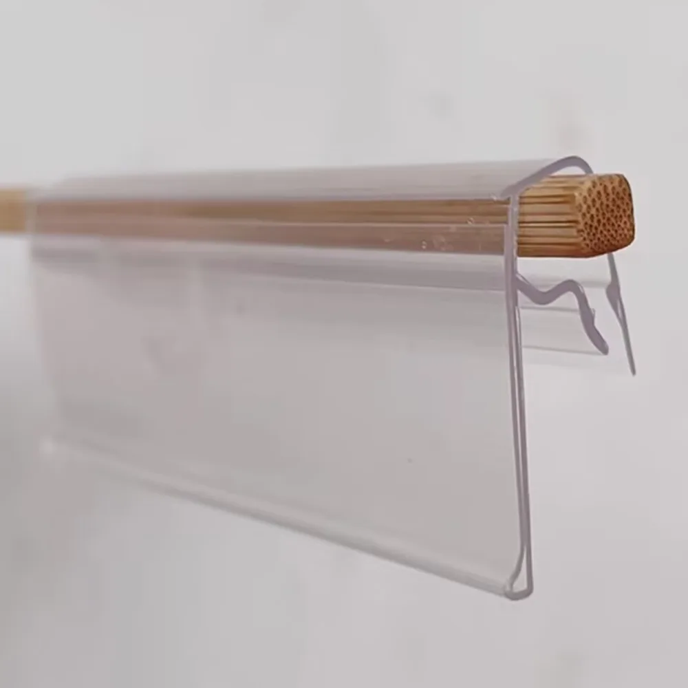 50 pz 8x3 cm Etichetta Slot Per Carta Scatola di Vetro Scatola di Plastica Cartellino del Prezzo Snack Box Cartellino del Prezzo Scaffale Cartellino del Prezzo Carta di Inclinazione