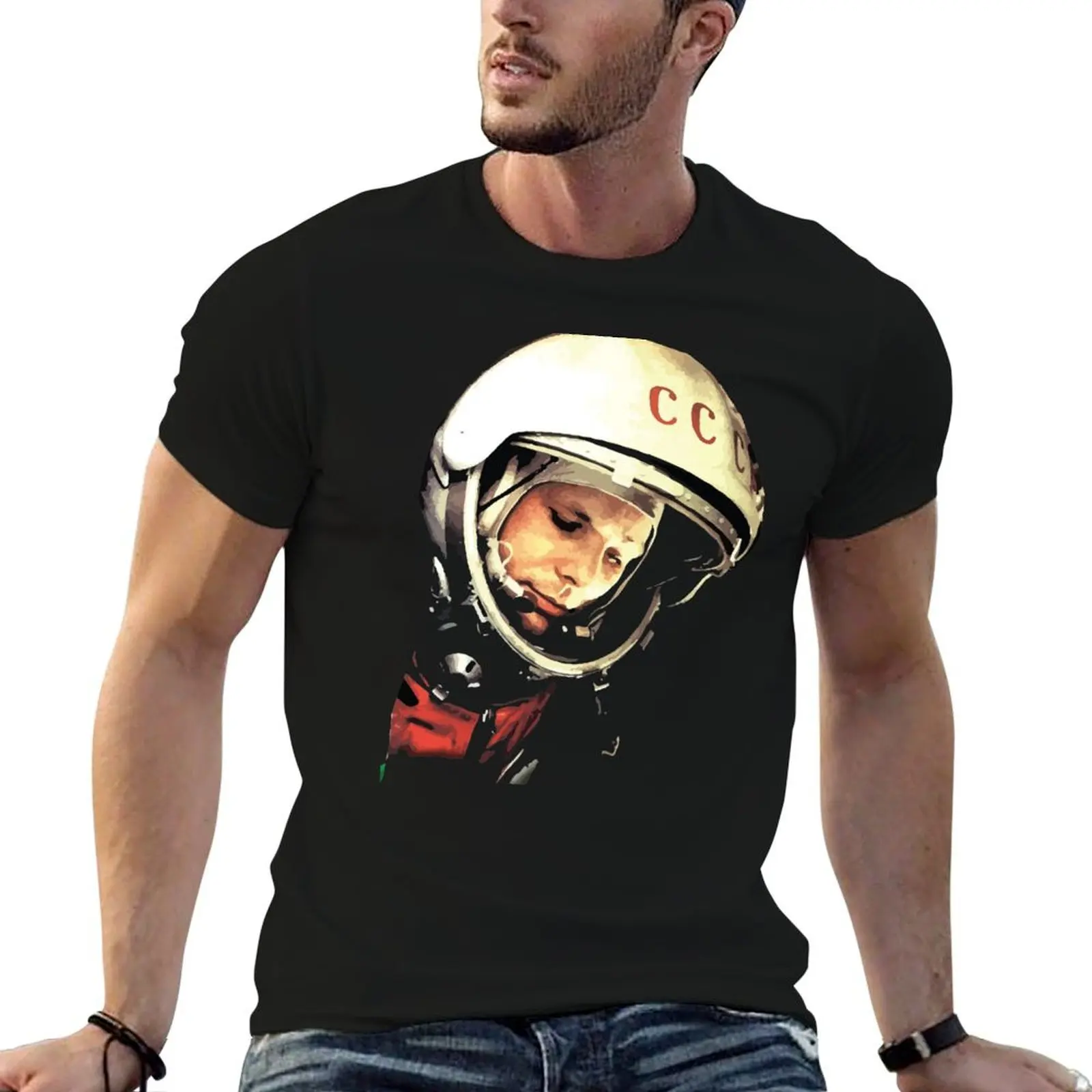 Yuri Gargarin CCCP - Юрий Алексеевич Гагарин Camiseta informal transpirable de manga corta