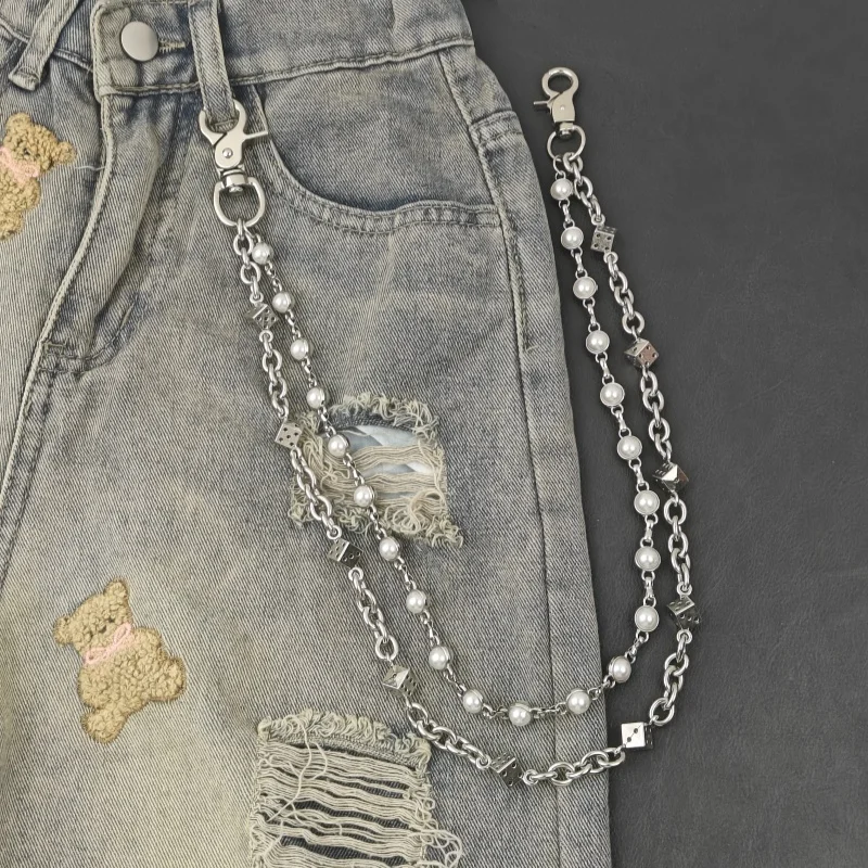 Neue Sommerkollektion 2025, Edelstahl, Minimalismus, Würfel, Hosenkette, modische Männer und Frauen, Luxus-Accessoires für die Taille – Detail 12