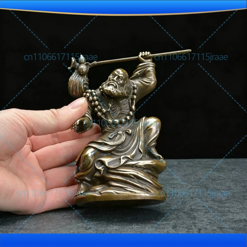 Archaize brass Bodhidharma Patriarch household desktop decoration crafts statue