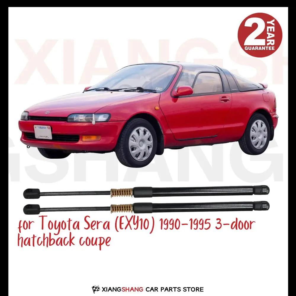 2pcs Rear Auto Open With Spring Damper for Toyota Sera (EXY10) 1990-1995 3-door hatchback coupe Boot Gas Charged Gas Struts