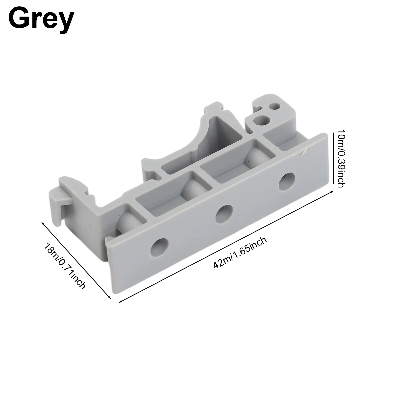 5 Set Green PCB DIN C45 Rail Mounting Adapter Circuit Board Bracket Holder Carrier Clips Control Board Adapter With Screws