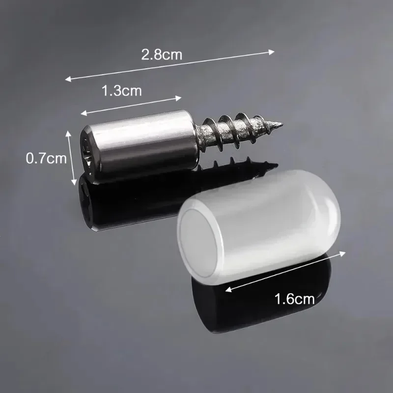10-100PCS Self Tapping Screw Layer Plate Holder Wardrobe Septum Brackets Fixed Screw Shelf Support Pegs with Non-Slip Sleeve