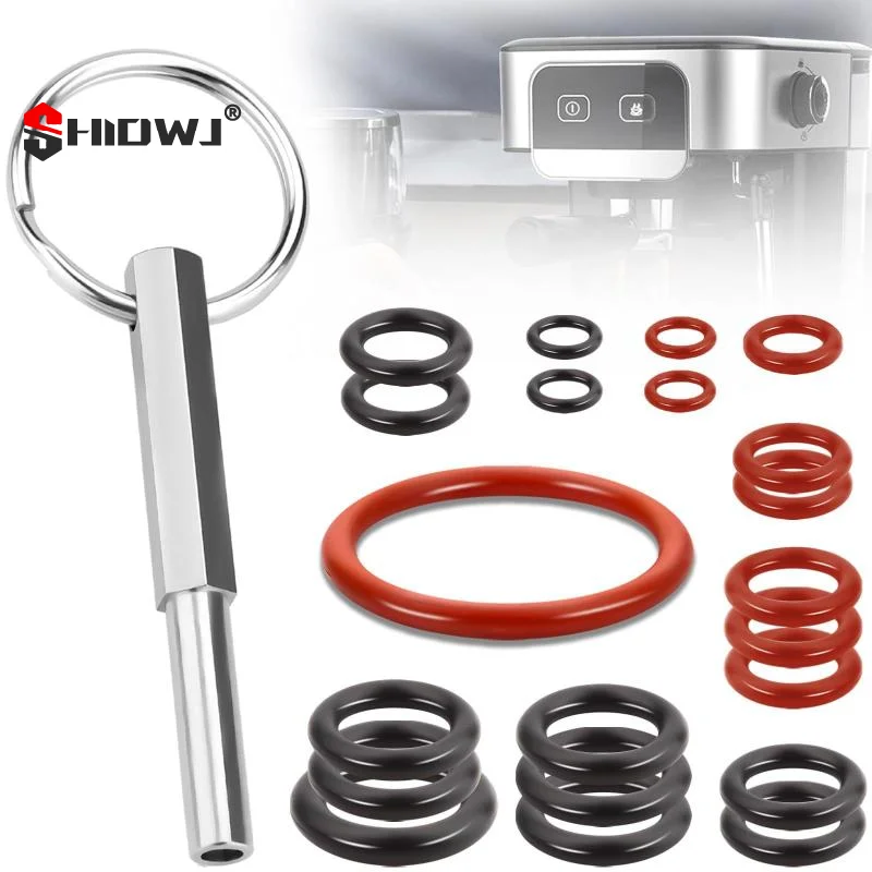 

O-Ring Set w/ Oval Head Key Tool Kit Silicone Gasket For Capresso/Impressa Machines Brew Group & Drainage Valve O-Ring