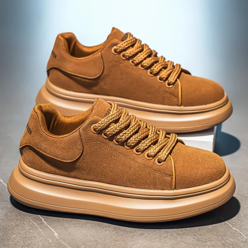 Leather Luxury Men's Shoes Men Women Casual Board Shoes 2025 New Men's Sneakers Couple Outdoor Sports Shoes Tennis shoes view 2
