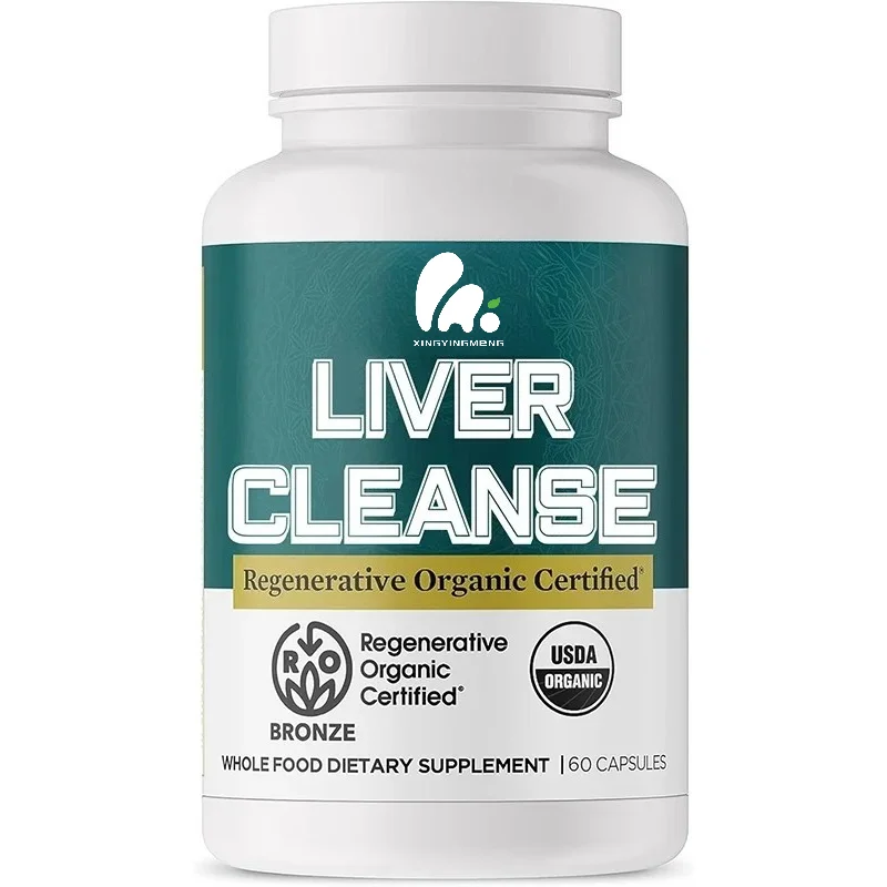 Liver Cleansing Supplement, Containing Milk Thistle, Burdock Root, and Lingzhi,providing Optimal Support,gluten Free,60 Capsules