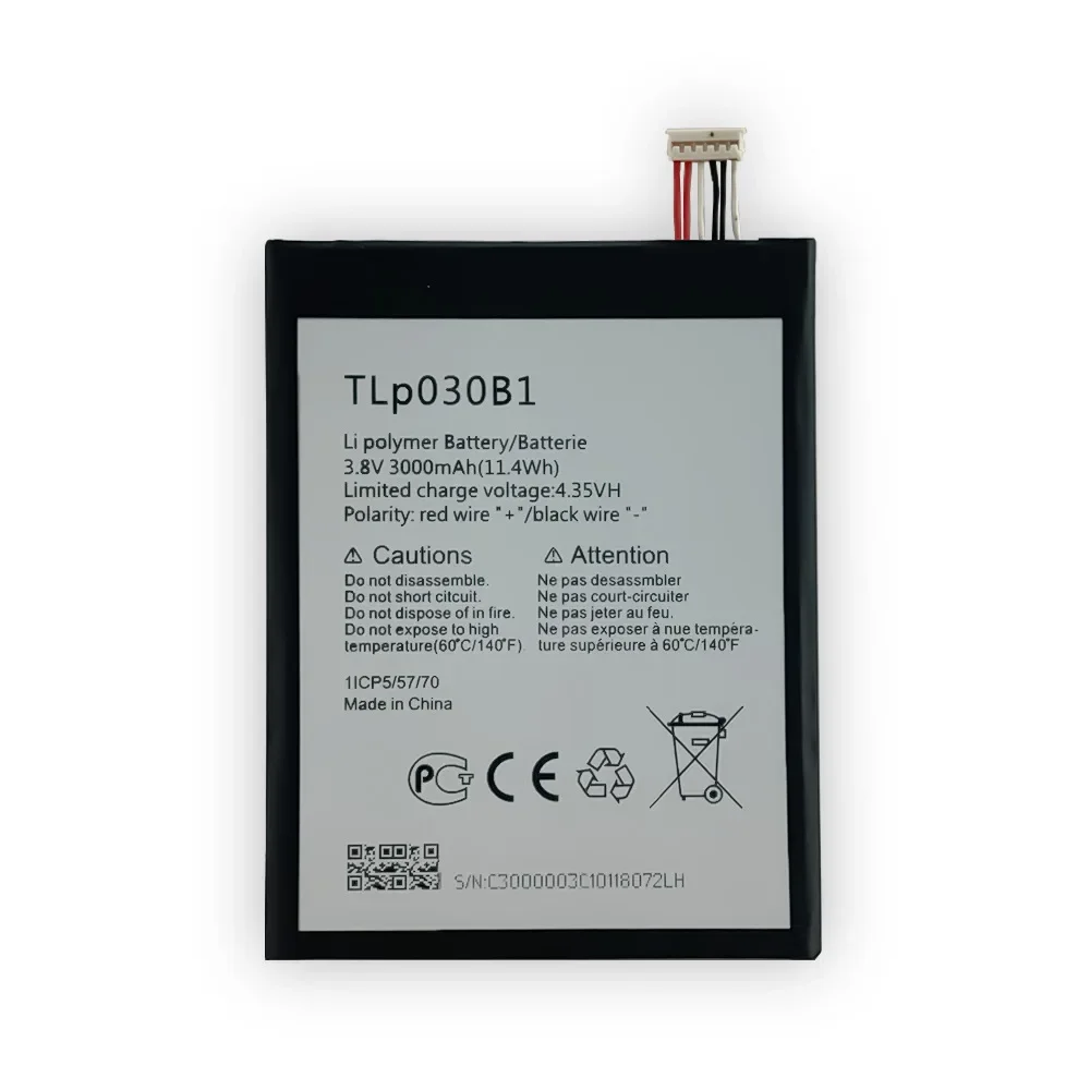 Original 3000mAh TLP030B2 TLP030B1 Battery For Alcatel Flash plus 2 II OT-7049D 7049D Mobile Phone Batteries