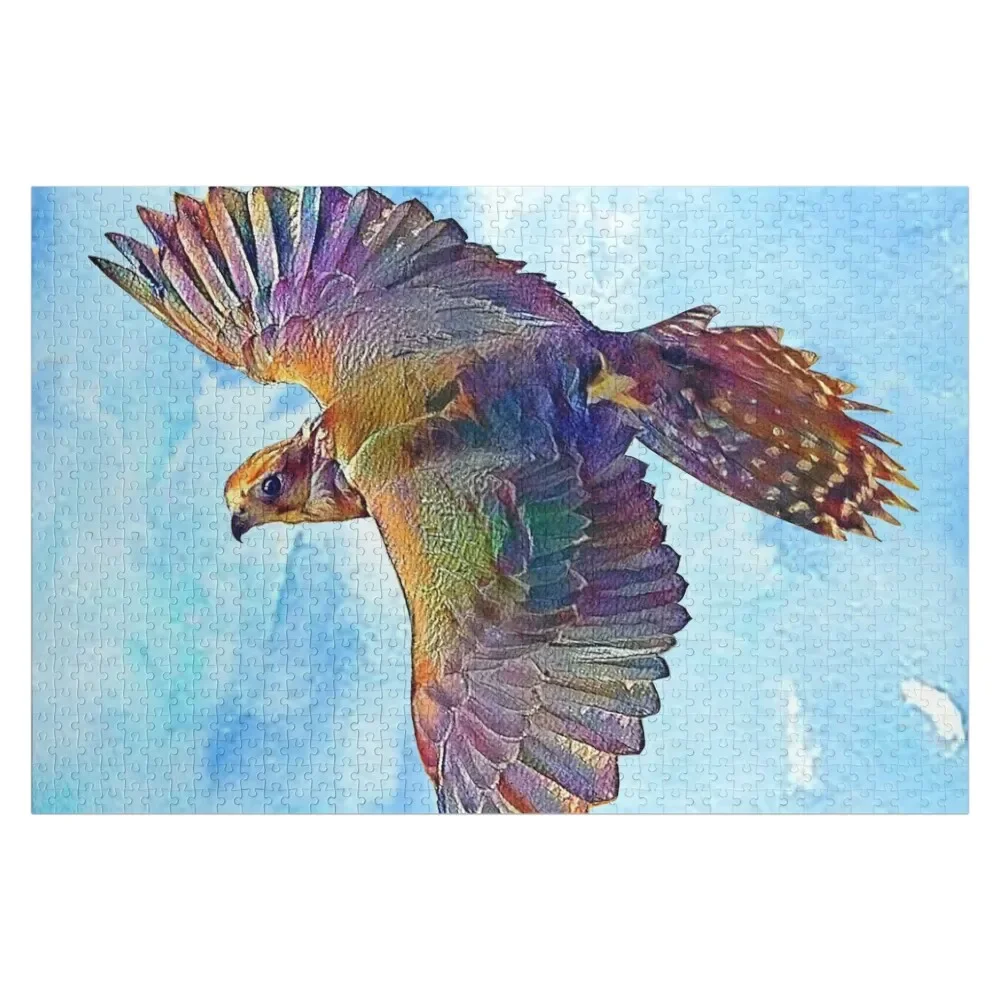 Falcon in Flight Jigsaw Puzzle Custom Name Child Toy Wood Animals With Photo Personalized For Kids Puzzle