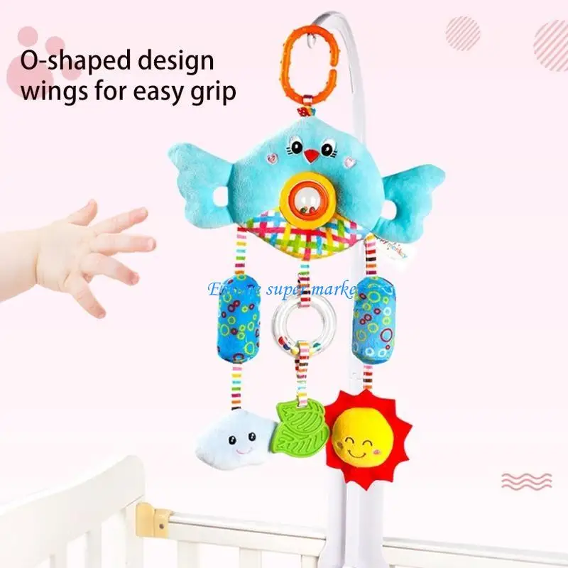 090B 幼児パズルおもちゃベッド/ベビーカーガラガラぶら下げアクセサリー新生児に適した幼児おしゃぶり用品