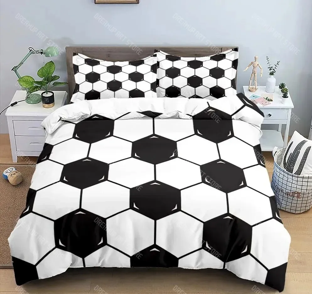 

Comforter Bed Linen Room Decor for Boys Gift Twin Queen King Size Cool Football Soccer 3D Bedding Set Duvet Cover Pillowcases