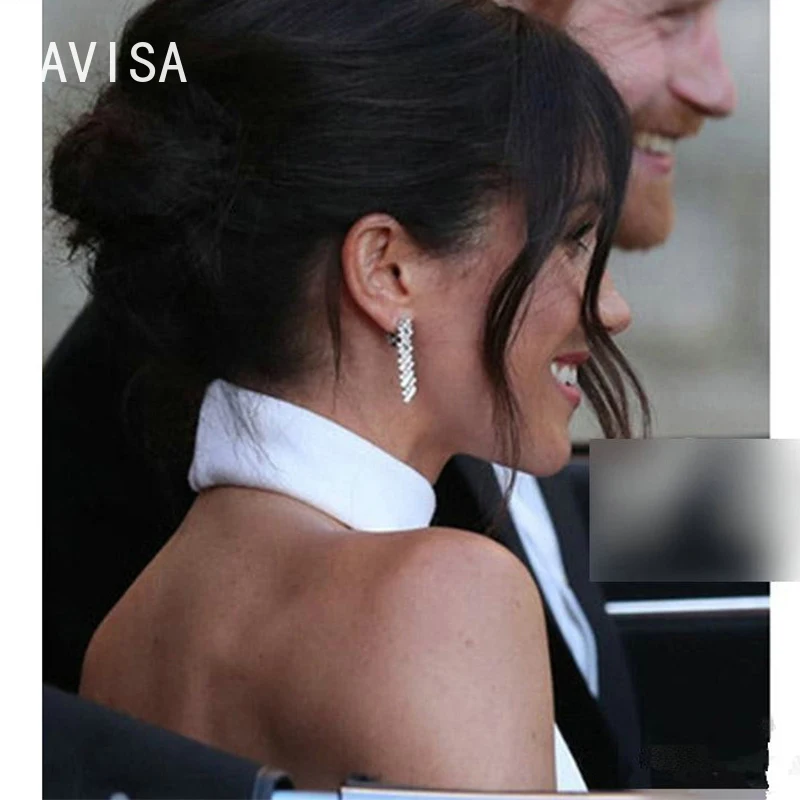 Elegante Witte Zeemeermin Trouwjurken 2024 Prins Harry Meghan Markle Trouwfeestjurken Halter Zacht Satijn Bruiloft Recept Jurk