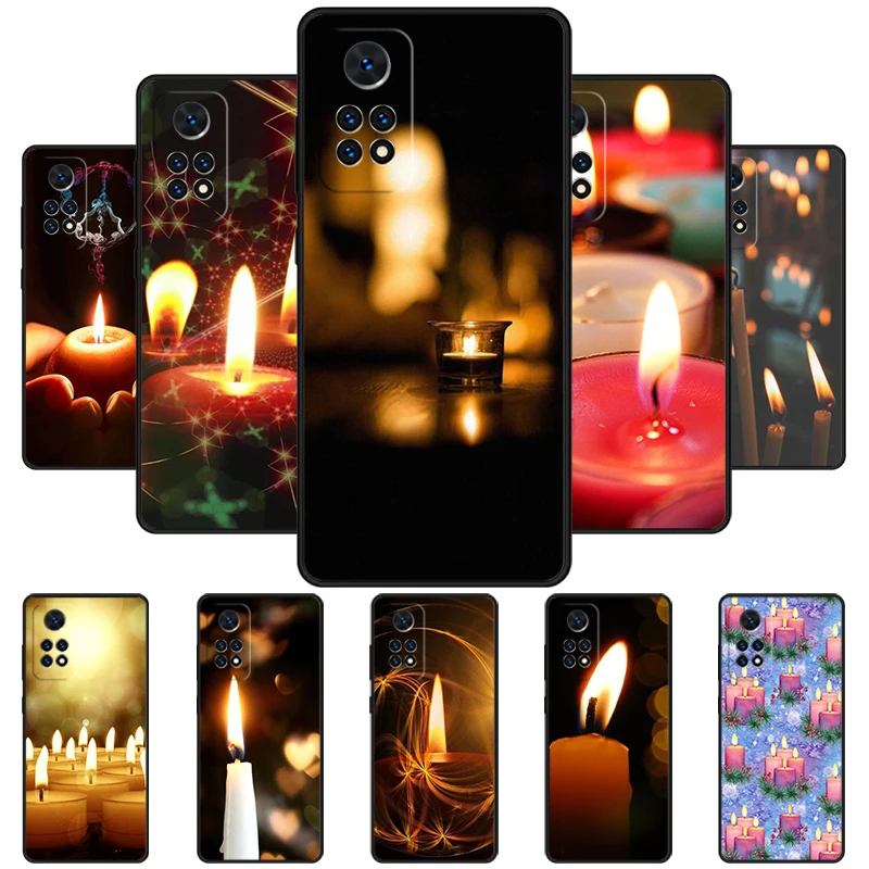 Candle Light Romantic Peace Phone Case For Redmi Note 11 EPro 11S 10 10T 9S Promax 8 Pro Xiaomi Mi 10 11 12X 12S Ultra Cover