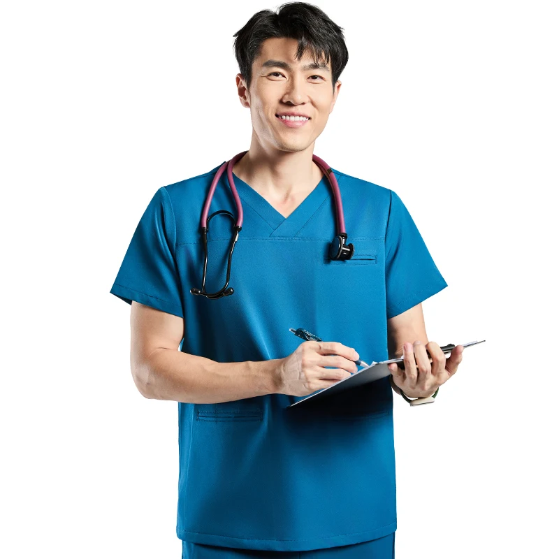 Uniformes hospitalarios para mascotas, batas médicas para médico, enfermera, centro de salud de manga larga corta, ropa de trabajo quirúrgica para dentista, mujeres y hombres 9905-02