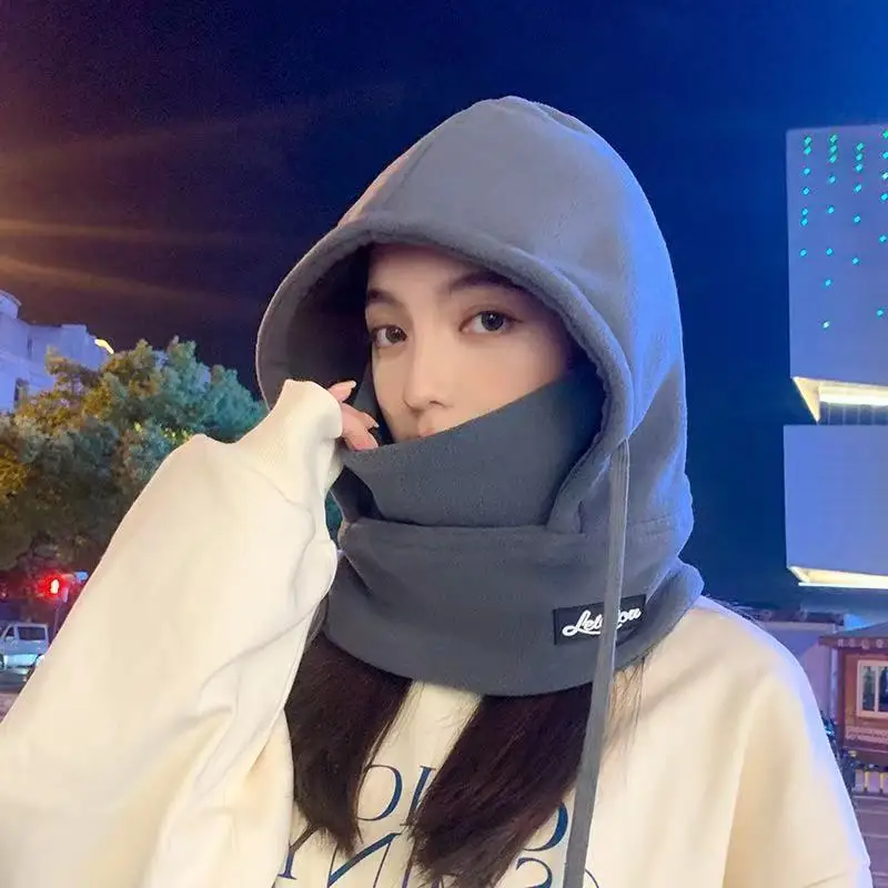Cycling, Keeping Warm and Windproof, Winter Neck and Face Protection, Thickened and Plush Headgear, Helmet and Face Mask