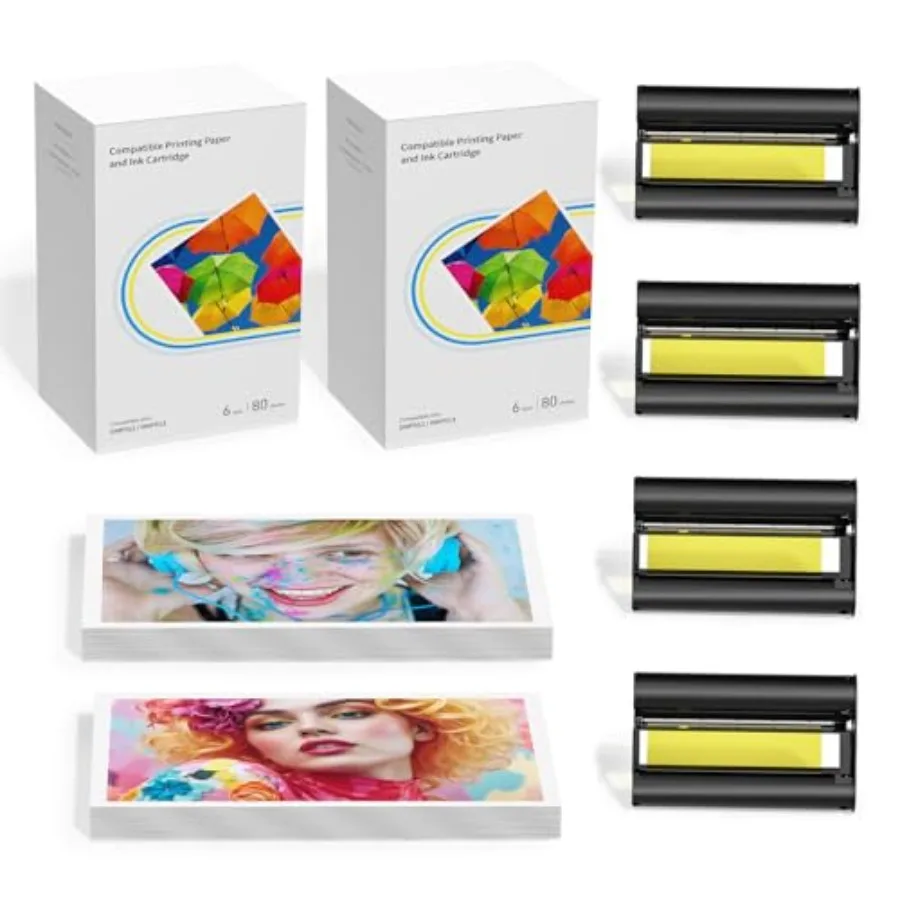 

2 Pack Compatible with Liene Amber M100/M200/M110/M210 Photo Printer Paper 4x6″ Sheets Only for Liene DHP512/DHP513/DHP514/DHP5