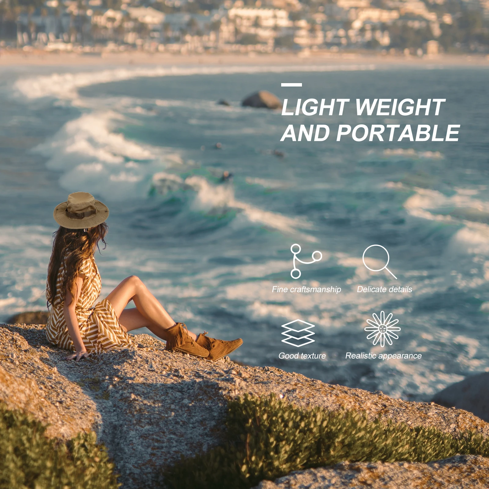 

1 pc Large Brim Sun Hat Men Breathable Fishing Hats Outdoor UV Protection Wide Brimmed Caps Travel Hunting Gardening Polyester