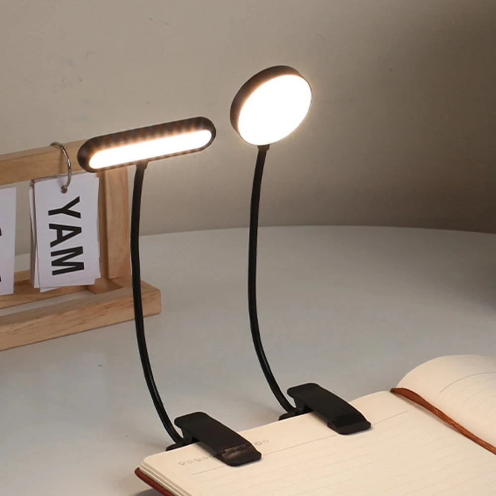 

USB-перезаряжаемая лампа для чтения, регулируемая яркость 360° ° Гибкая книжная подсветка для ночного чтения, прикроватной тумбочки, планшета, учебы и работы