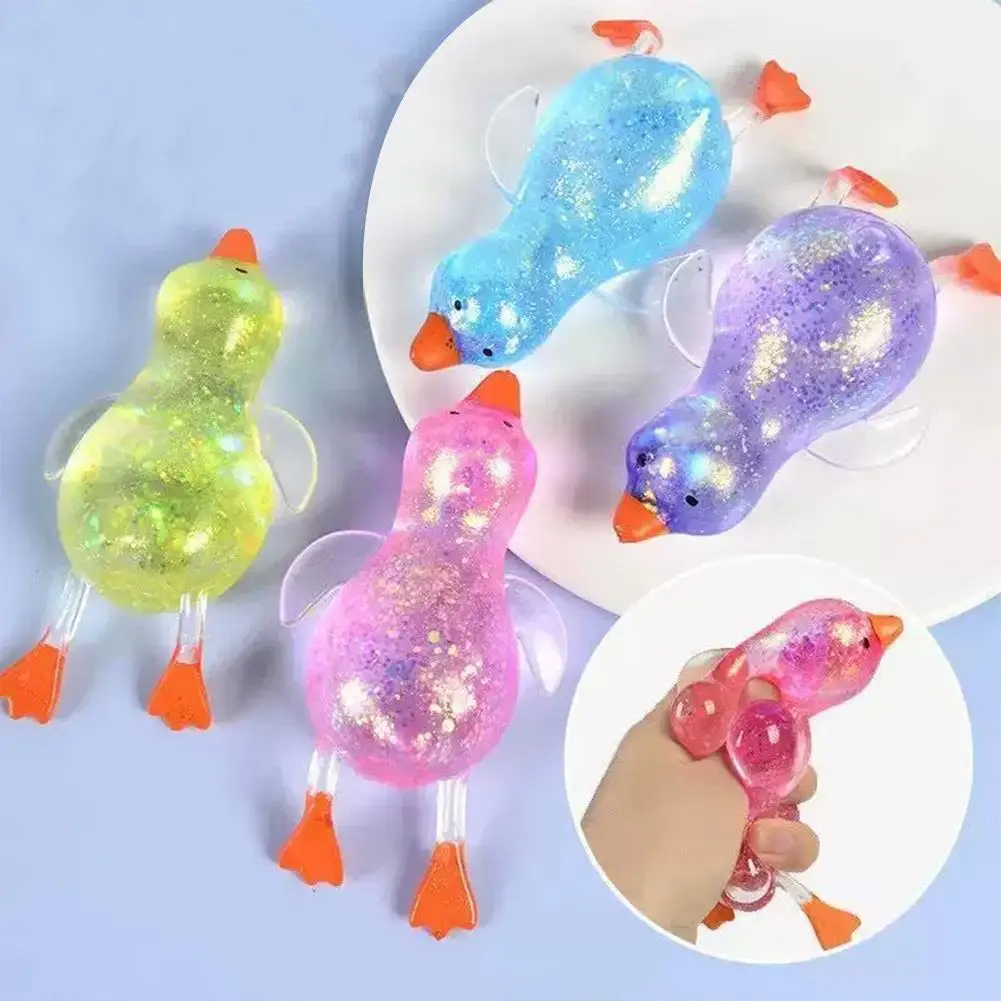Squishy Colorful Little Duck Pinch Fun Fidget Toy Adult Decompression Slow Rebound Vent Squeeze Ball Children Birthday Gift view 3