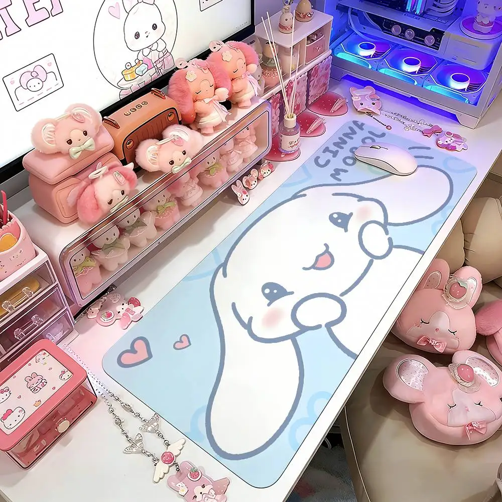 C-Cinnamorol Mouse Pad Gaming Deskmat Sakura Mousepad Anime Office Carpet Gamer Keyboard Computer Desks