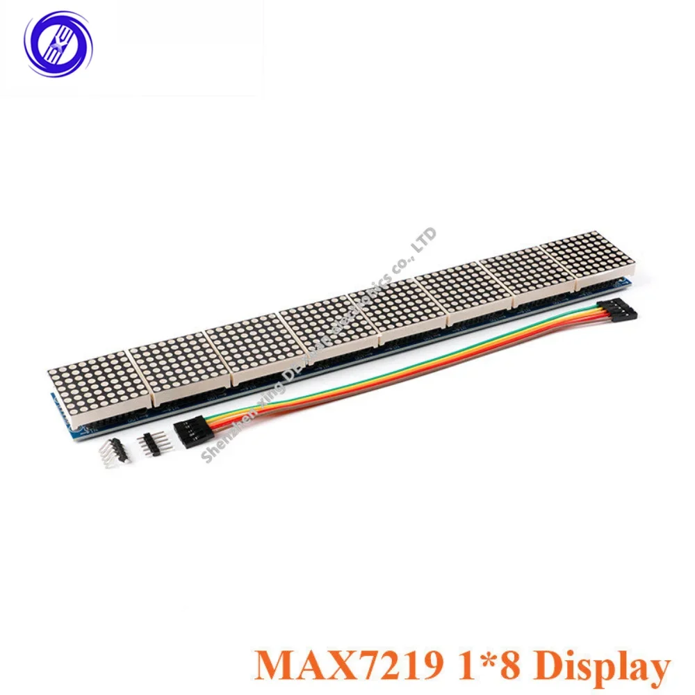 MAX7219 Display Module 8*8 Dot Matrix LED 8 in one Red Common Cathode Digital Tube Control  With Cable For Arduino