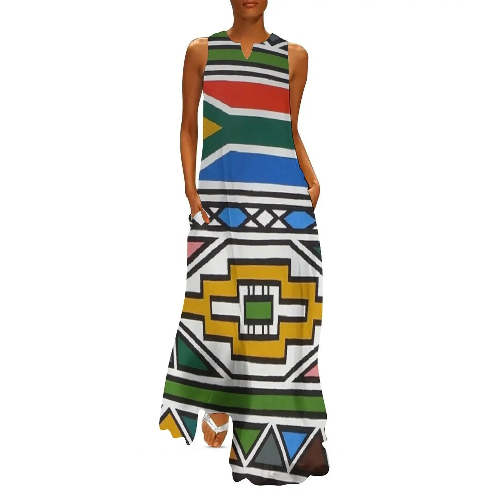 

Ndebele Africa design Long Dress Clothing long dresses for women birthday dress for women Dress
