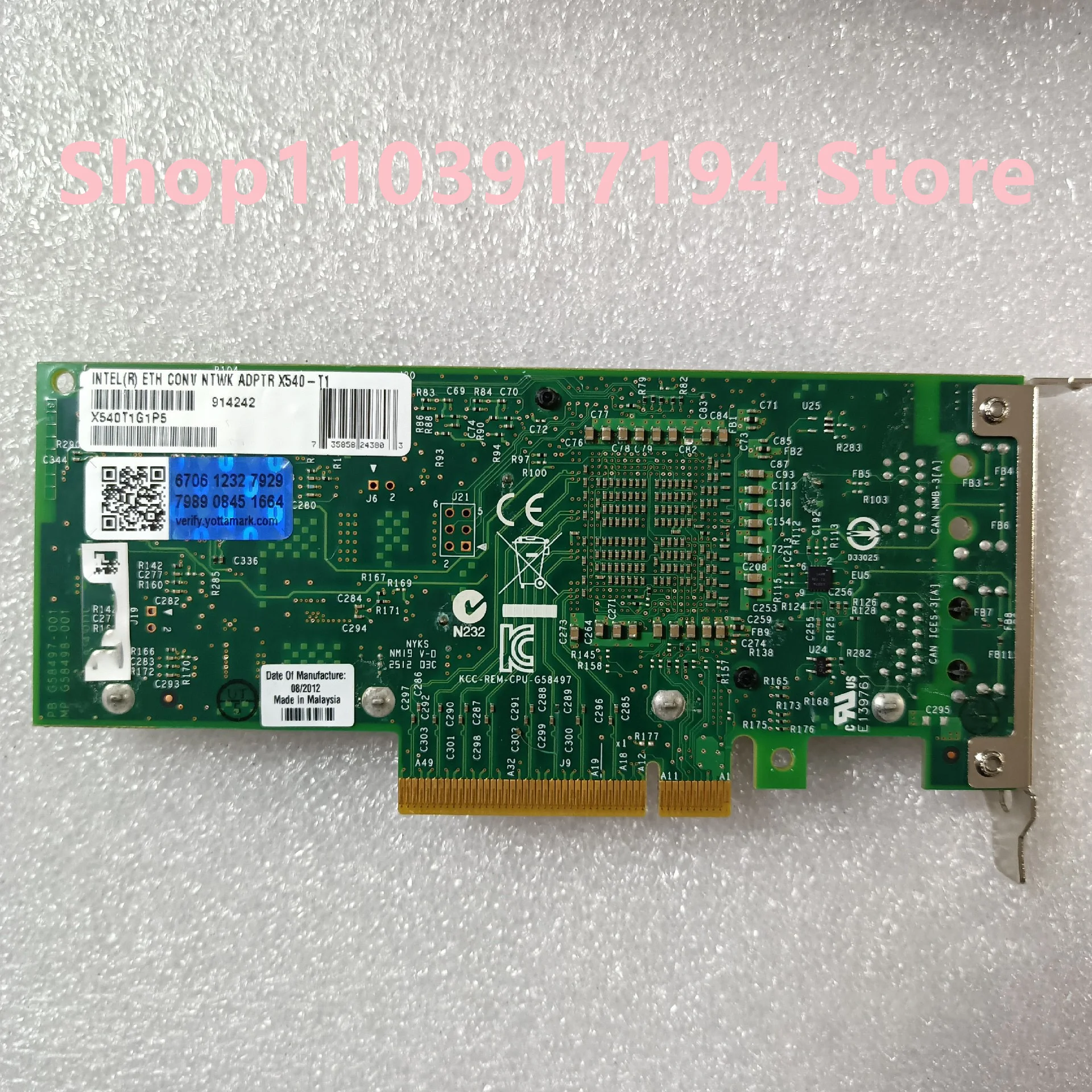 FOR Intel X540-T1/X540T1 10G Single port Network card