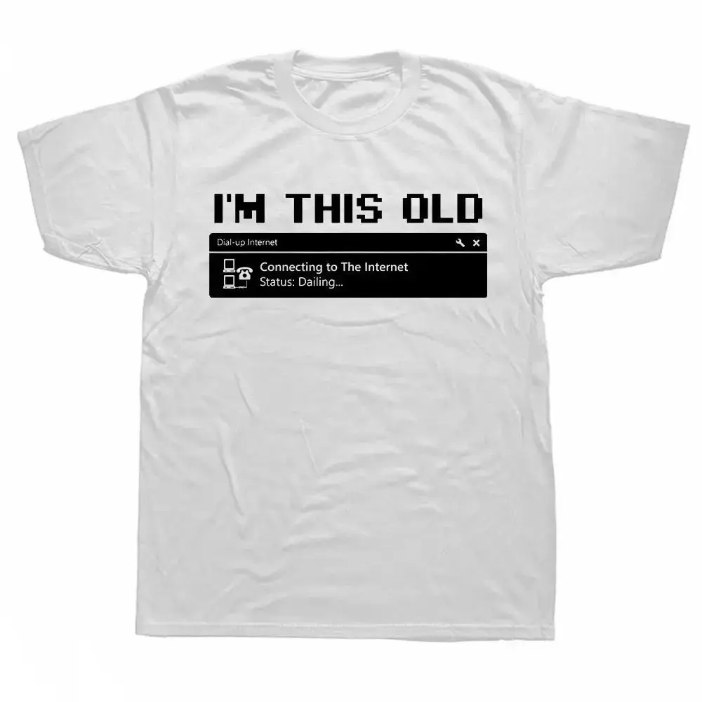 Y2k Vintage T Shirts Computer 90s Programmer PC Nerd Geek Men T Shirts Graphic Streetwear Birthday Gifts Style T-shirt Unisex
