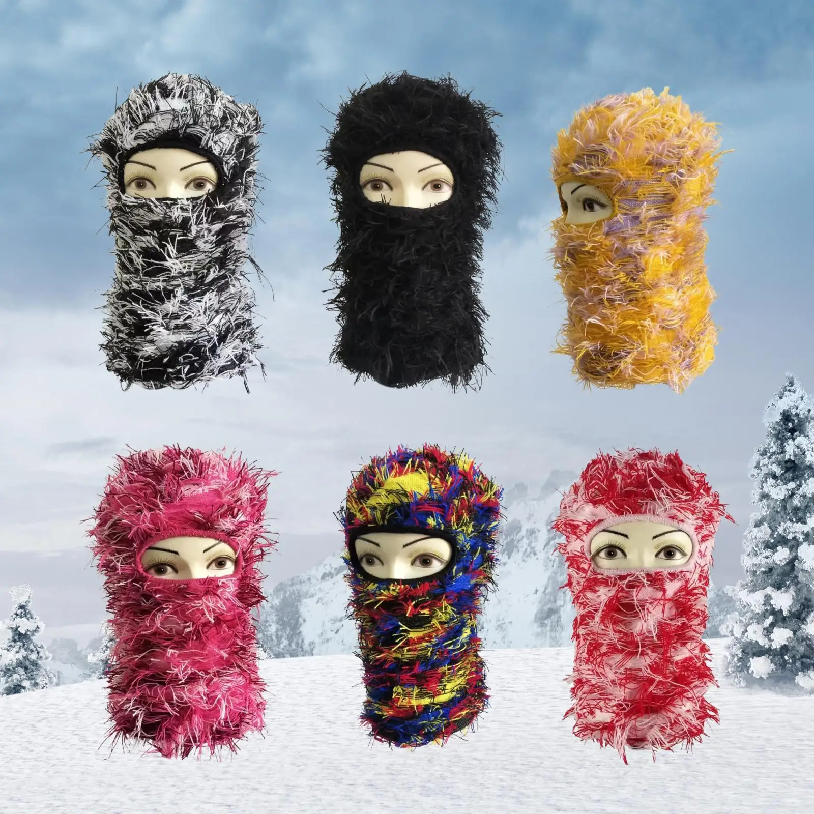 Balaclava Máscara de esqui Chapéu de inverno Quente térmico com capuz Balaclava leve