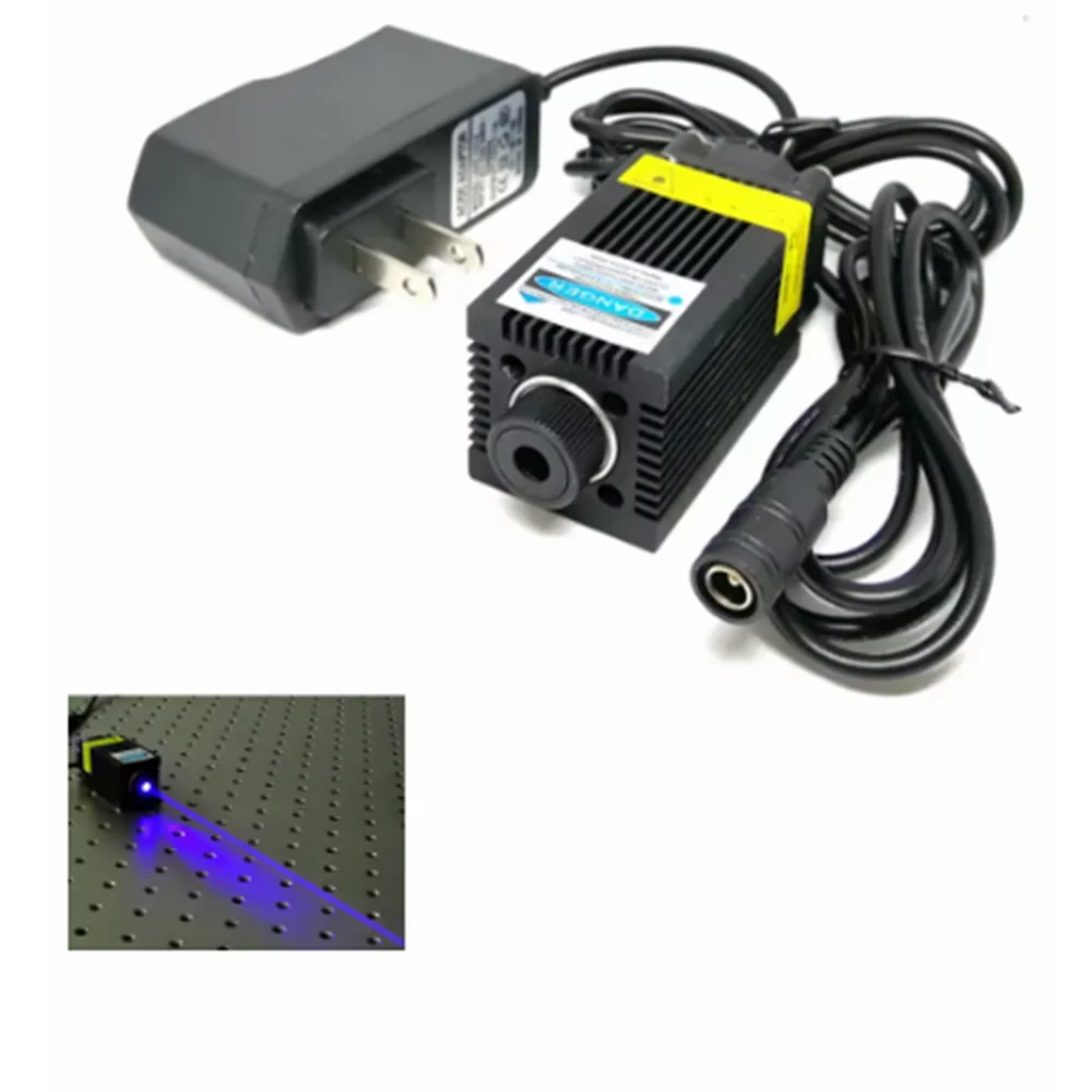 Focusable 450nm 1W Blue Laser Dot Module 1000mW Diodes 12V Power Locator Holder