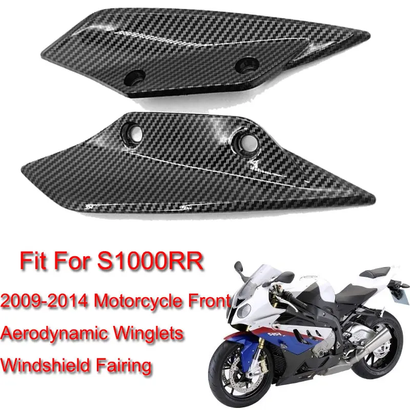 Fit For BMW S1000RR 2009 2010 2011 2012 2013 2014 S1000RR Motorcycle Front Aerodynamic Winglets Windshield Fairing Wing S 1000RR