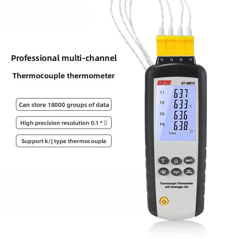 Hot Sale CEM  Four-Channel Thermocouple Thermometer USB Recorder Temperature Inspection Instrument DT-3891G Mainland China