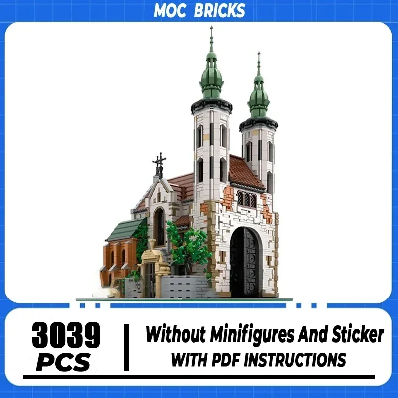 

Moc Building Block Andrew's Church Modular Model Technology Brick DIY Assembly City Street View Toy Holiday Gifts