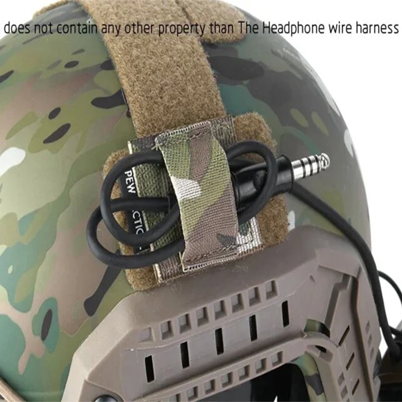 PEW TACTICAL Headphone Intercom Cable Take-Up Strap Tactical Equipment NVG Wire Harness for Helmet