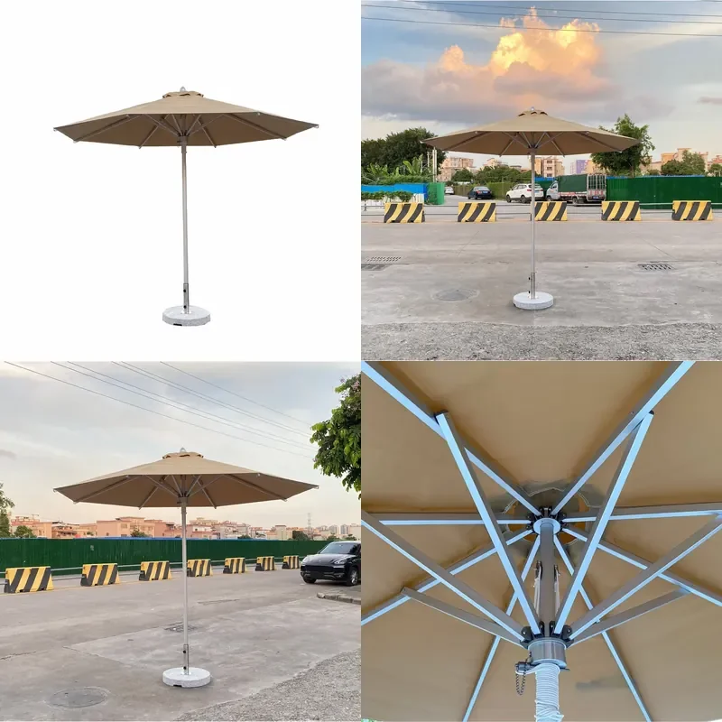 48mm Brushed Aluminum Alloy Center Pole Outdoor Garden Umbrella Stand Customizable Patio Parasol Support