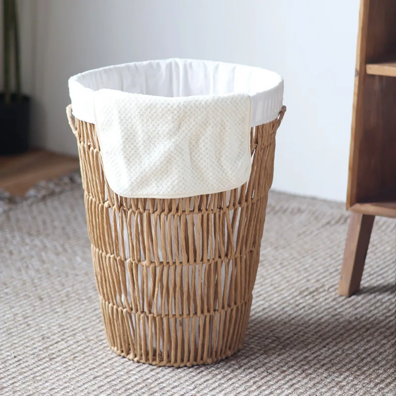 */*Imitation Rattan Woven Household Dirty Clothes Basket Large-capacity Woven Storage Basket Storage Basket With Lid Bedroom Clo
