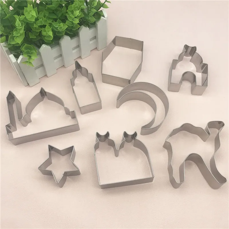 

1Pcs Eid Mubarak Moon Star Biscuit Mold Ramadan Kareem Muslim Islamic Cookie Cutters Baking Tools Eid al-Fitr Party Home Supplie