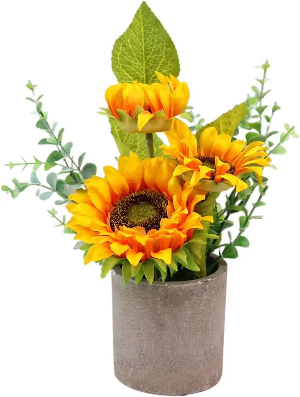 

Artificial Sunflower Potted Plant Fake Flower Pot Potted Plant Fake Flowers Bouquet with Vase in Pot Silk Sunflower Fake Flower