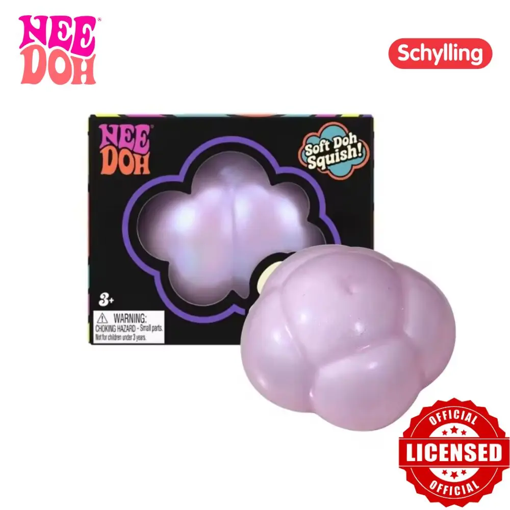 Needoh Cloud Pleaser – Leuchtendes, weiches Quetschspielzeug mit Mehlfüllung, schneller Rückfederung, zur Druckentlastung, tragbares Taschen-Entspannungsspielzeug