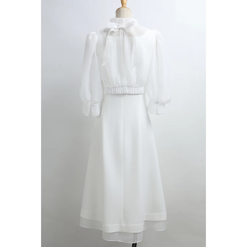 Awei Clothing Summer New Brand Women's ort Sve Lace Top+Waist Cinching Strap Dr 2 Piece Set Faionable Ensemble