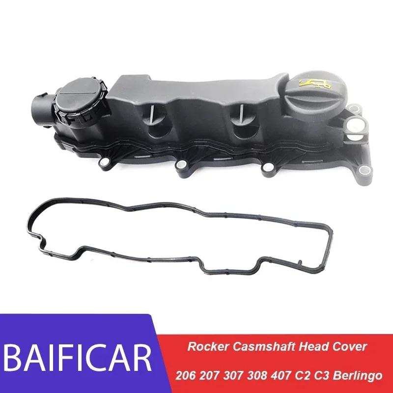 Baificar Brand Engine Rocker Casmshaft Head Cover 0248L1 9651815680 For Peugeot 206 207 307 308 407 Citroen C2 C3 Berlingo C5