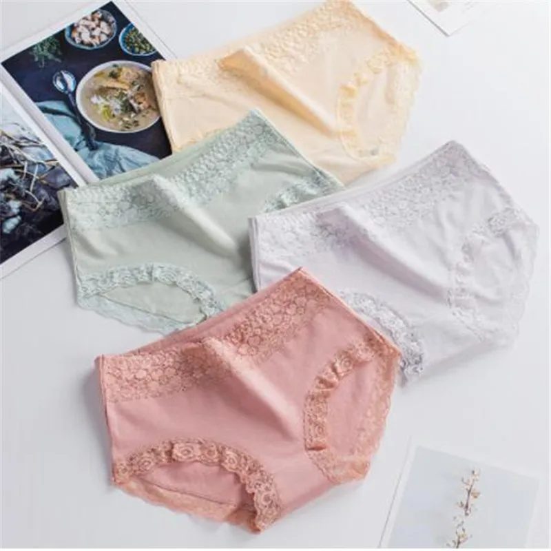 12 pieces Cotton Women\'s Underwear Cute Sexy Comfortable Soft Lace Panties Seamless Girl Briefs Flingerie Large Size SALE