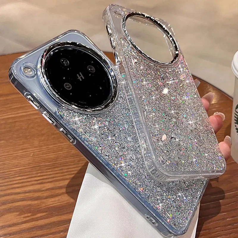 Funda de lujo con purpurina ostentosa para OPPO Find X8 pro Reno13F Realme C75 14X C67 C53 A40 A79 fundas Findx8 regalo de moda para chica lindo